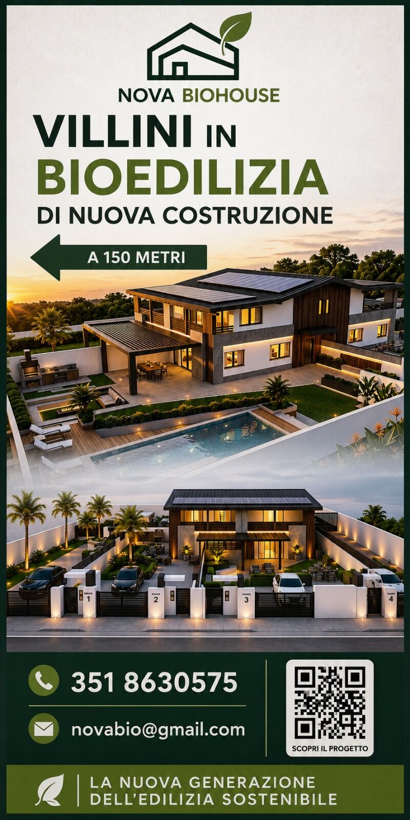 Cartellone verticale Nova Biohouse
